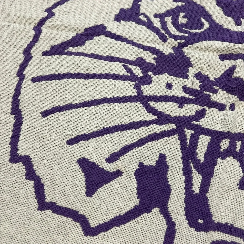 VTG Humble High School Wildcats Athletics Throw‎ Blanket Purple White Fringe USA